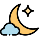 wellness,cloud,star,weather,meteorology,nature,astronomy,moon,night,half moon,moon phase,clouds,cloudy,cloudy night